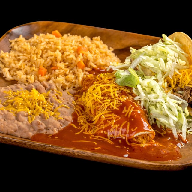 #20 Taco and Enchilada Plate.