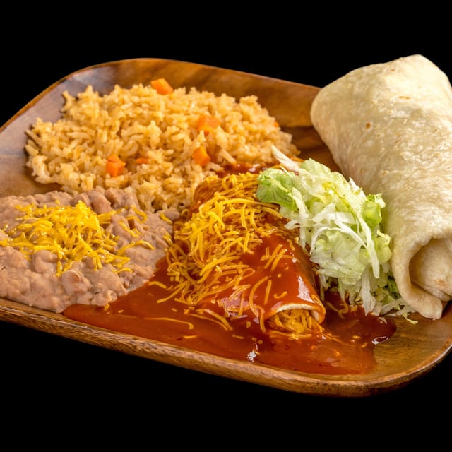 #19 Burrito and Enchilada Plate.