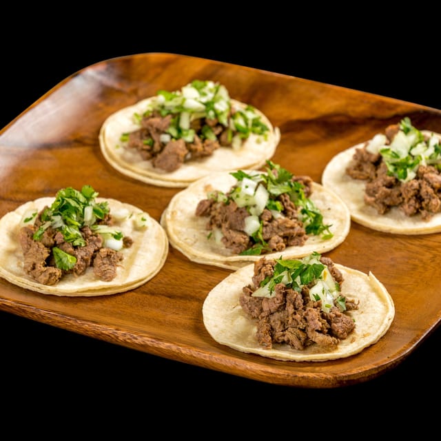 5 Mini Tacos with Can Coke.