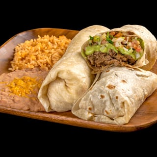 #14 Two Carne Asada Burritos Plate