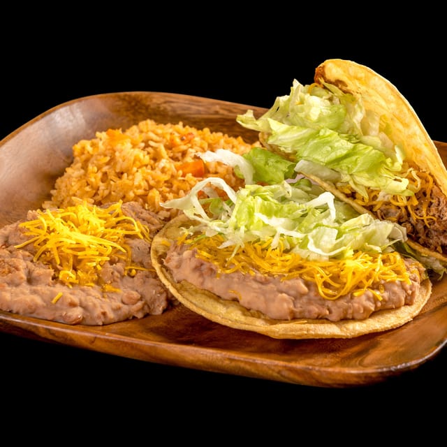 #7 Tostada and Taco Plate.