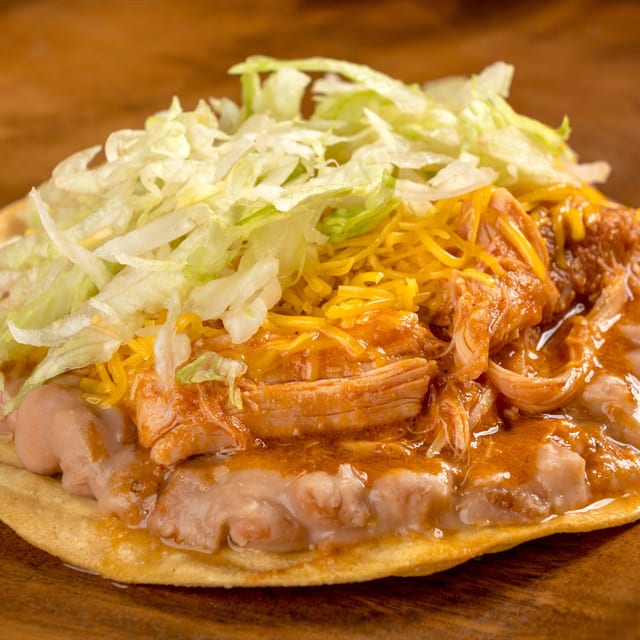 Spicy Chicken Tostada.